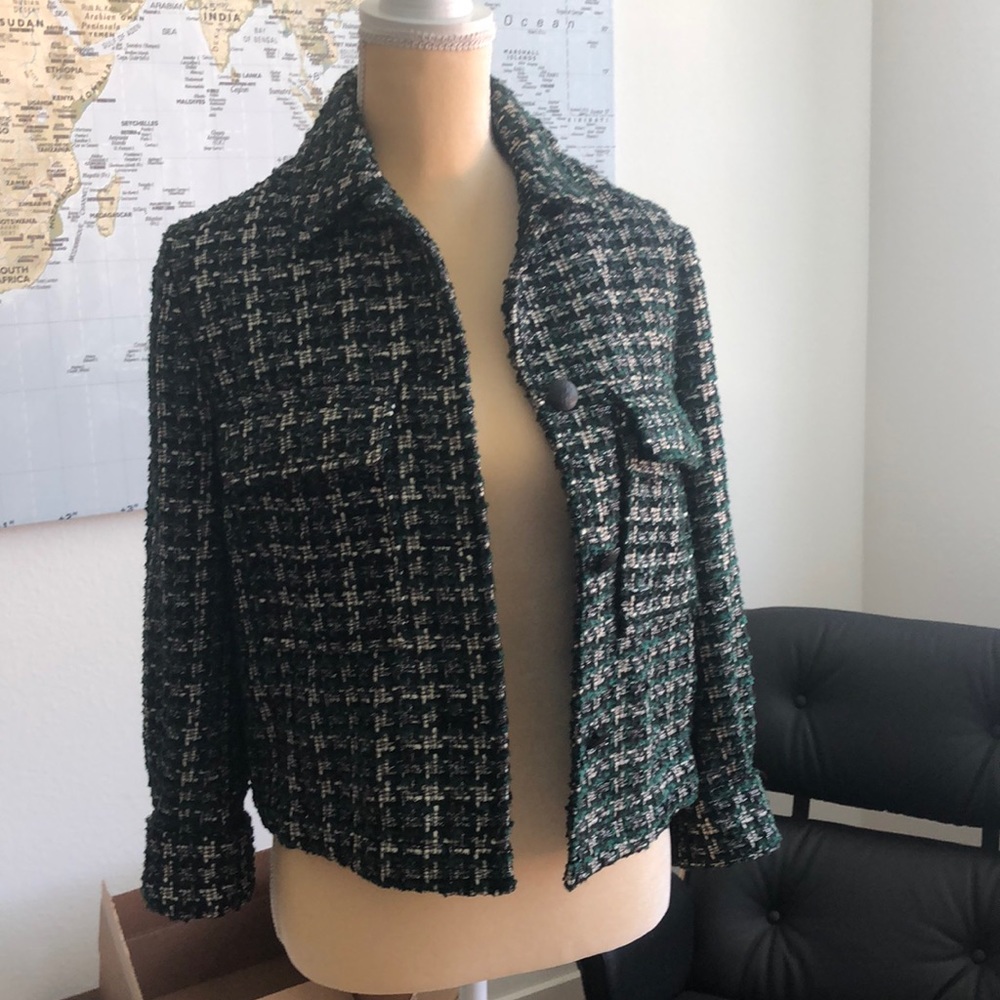 Mango Tweed box jacket